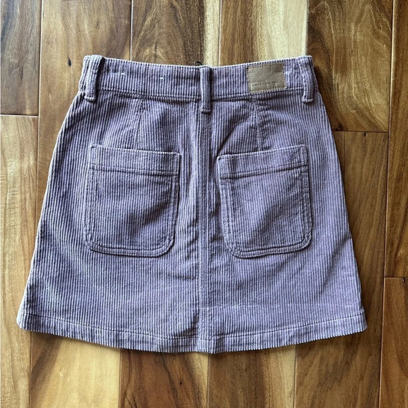 NWT American Eagle Super Stretch Mauve Corduroy Skirt size 00 - Picture 2 of 4